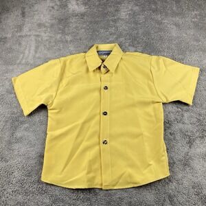 Lavana USA Shirt Buttons Womens 6 Yellow Short‎ Sleeve